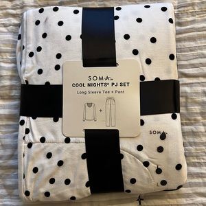 SOMA Cool Nights PJ Set Long Sleeve Tee & Pant